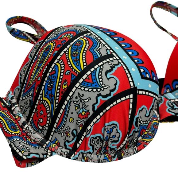 Swimsuits For All Paisley Padded Underwire Bikini Top NWT Size 14 - Picture 10 of 10